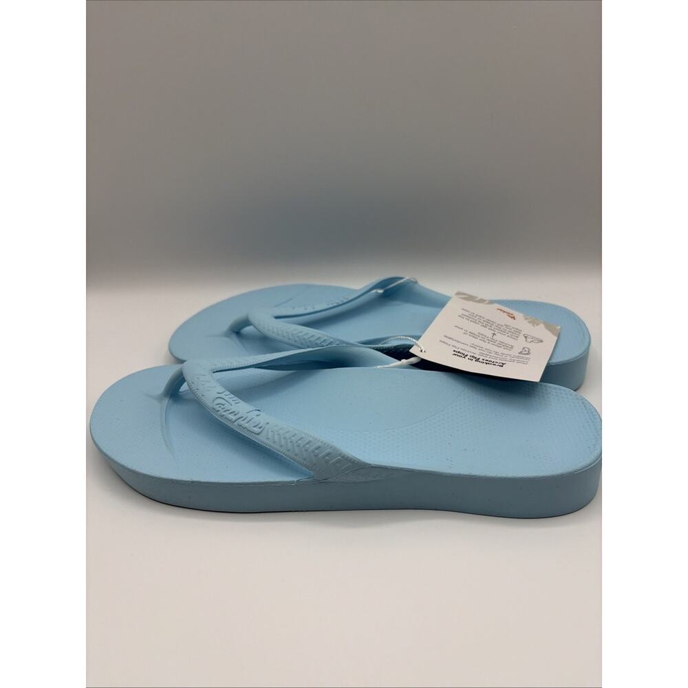 Archies Flip Flops Sandals Unisex Sky Blue M 7 W 8 Arch Support NWT - Picture 4 of 8